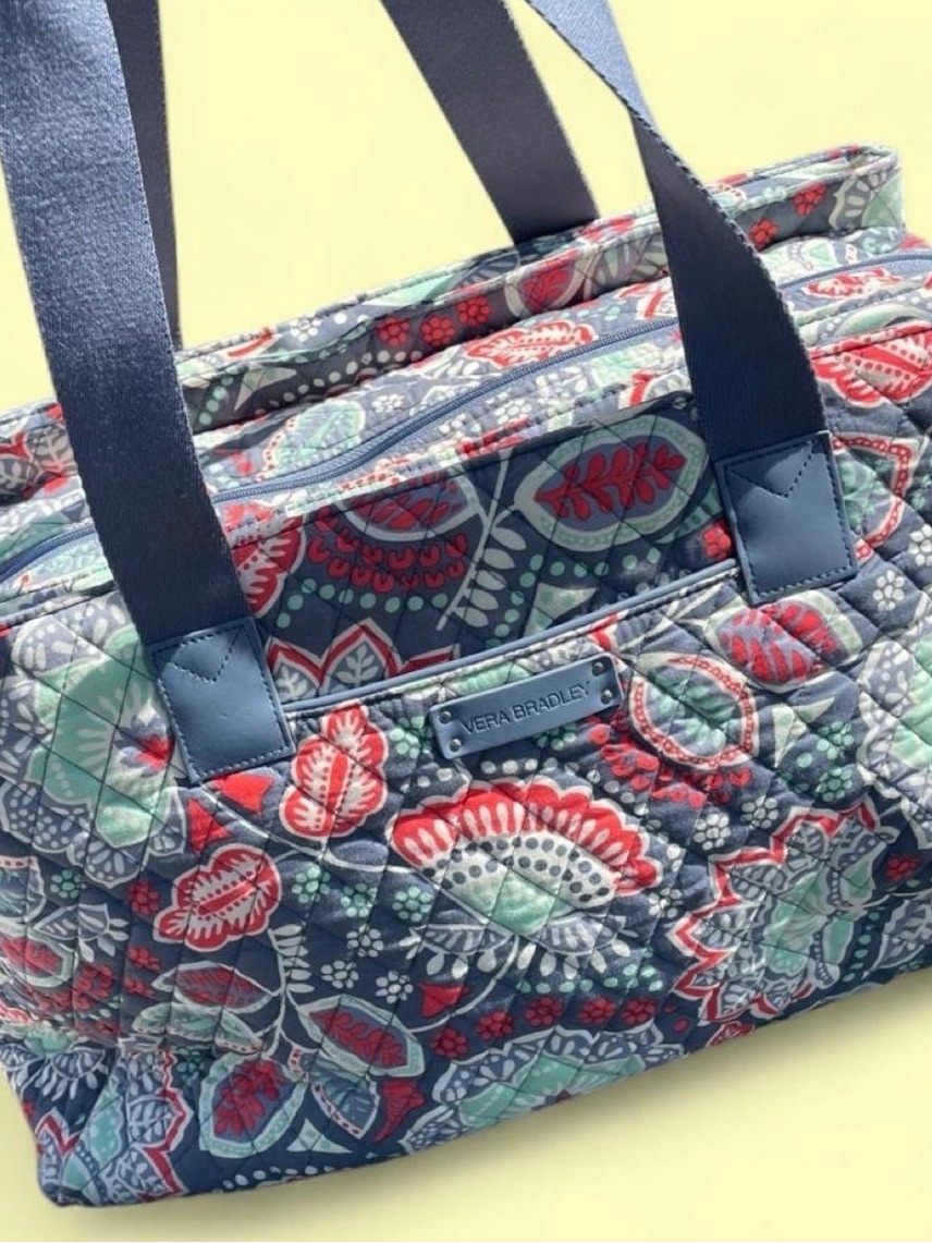 Vera Bradley Nomadic Floral Grand Traveler Triple Compartment Travel Luggage Bag